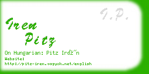 iren pitz business card
